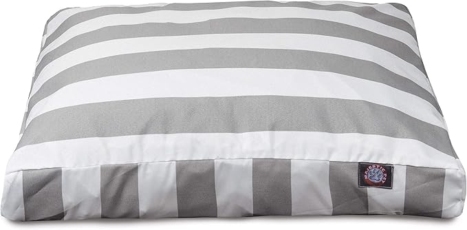 Majestic Pet Rectangle Large Dog Bed Washable – Non Slip Comfy Pet Bed – Dog Crate Bed with Removable Washable Cover – Dog Kennel Bed for Sleeping - Dog Bed Large Breed 44x36x5 Inch – Gray
