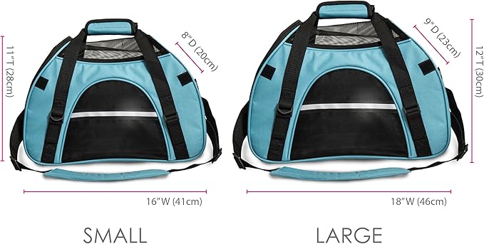 Furhaven Multipurpose Tote Bag Pet Carrier w/ Weather Guard - Robin Blue, Small