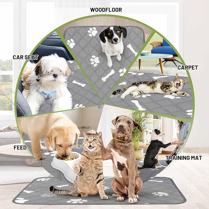 PatiencET Washable Pee Pads for Dogs, 36'' x 41" Reusable Puppy Pads with Super Absorbent, 2 Pack Large Potty Buddy with Waterproof Bottom for Pet Training, Housebreaking and Incontinence