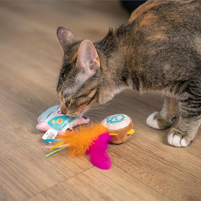 Catstages Festival-Themed Interactive Plush Catnip Cat Toys - 3 Pack