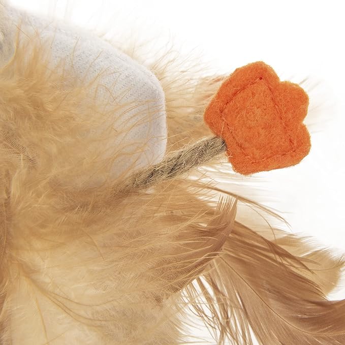 Petlinks HappyNip Flying Chicken Electronic Sound Launcher Cat Toy, Contains Silvervine & Catnip, Battery Powered - Beige, One Size