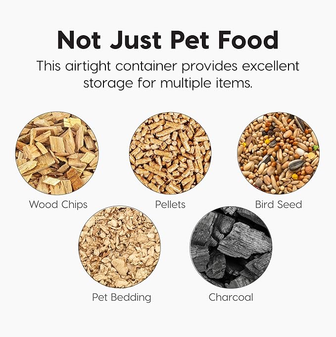 Remington WeatherPro Airtight Dog Food Storage Container, Up to 22 lbs, Attachable Wheels, For Dog Cat Bird and Other Pet Food Storage Bin, Keep Fresh, Translucent Body, Green