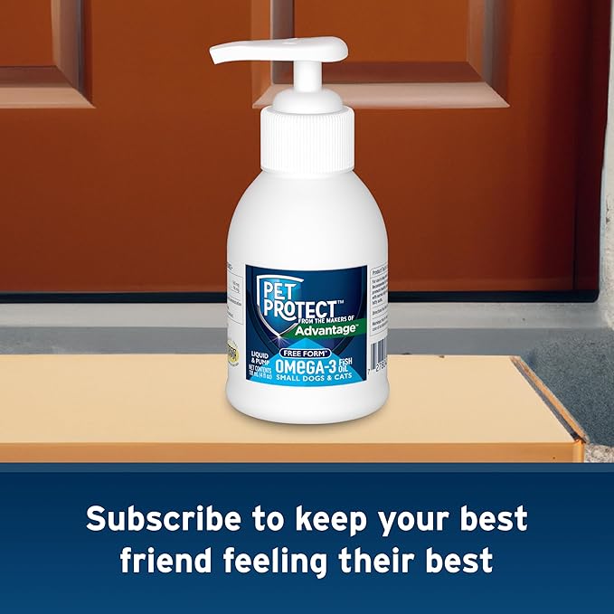 Pet Protect from The Makers of Advantage Omega 3 Supplement for Small Dogs & Cats | 4-oz.