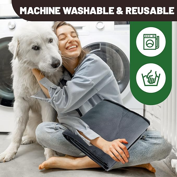 PatiencET Washable Pee Pads for Dogs, 48 x 65 Extra Large Reusable Puppy Pads