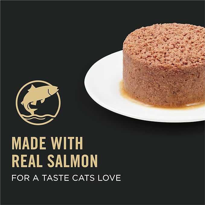Purina Pro Plan Vital Systems Salmon Wet Cat Food Pate 4-in-1 Brain, Kidney, Digestive and Immune Formula - (Pack of 24) 3 oz. Cans