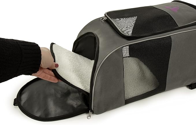 TrustyPup 2-in-1 Pet Backpack Travel Carrier, Airline Approved & Guaranteed On Board - Gray, Medium