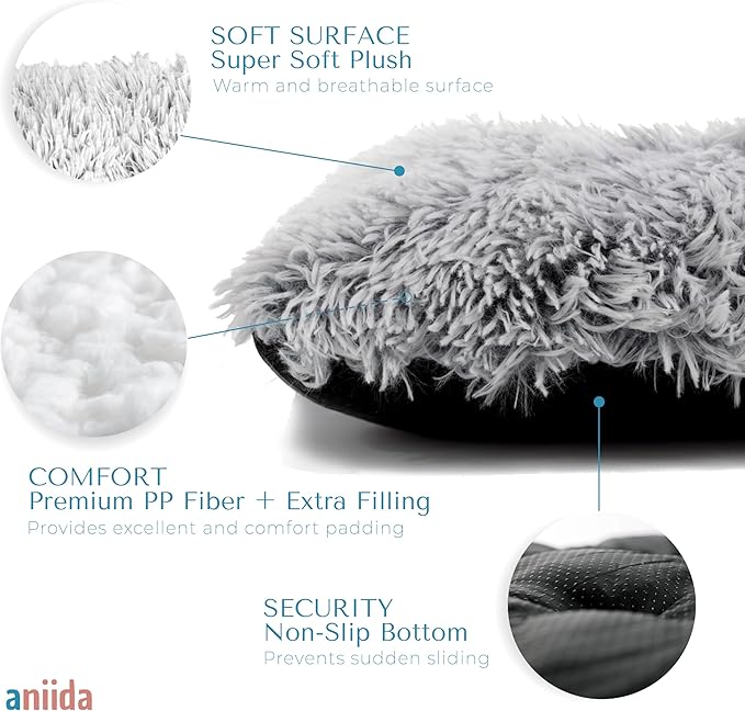 Washable Dog Cat Bed, Washable Pet Bed, Cat Beds for Indoor Cats, Dog Bed Medium Size Dog, Small Dog Bed, Comfortable Bed for Dogs and Cats (Medium 31L x 21W x 5Th inches)
