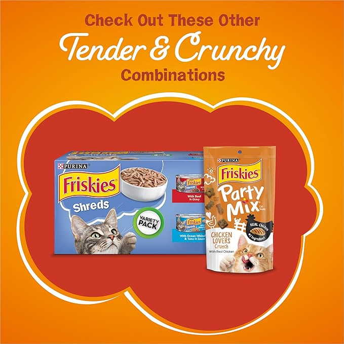 Purina Friskies Tender and Crunch'd With Flavors of Chicken, Beef, Carrots and Green Beans - (Pack of 4) 3.15 lb. Bags