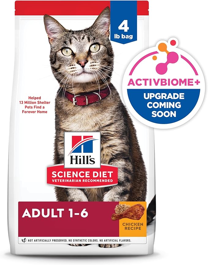 Hill's Science Diet Adult Chicken Recipe Dry Cat Food 4 lbs.