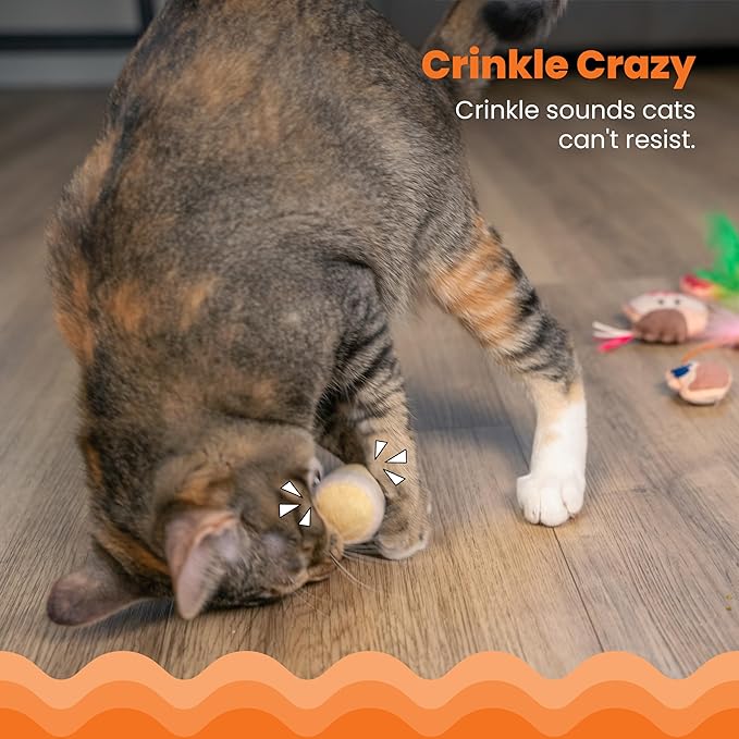 Catstages Purrsecco & Cupcakes Plush Interactive Catnip Cat Toys - 6 Pack