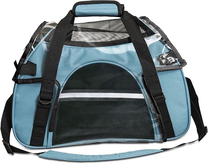 Furhaven Multipurpose Tote Bag Pet Carrier w/ Weather Guard - Robin Blue, Small