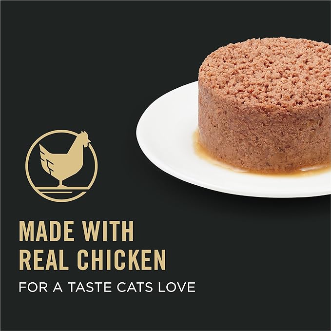 Purina Pro Plan Vital Systems Chicken Wet Cat Food Pate 4-in-1 brain, kidney, digestive and immune formula - (Pack of 24) 3 oz. Cans