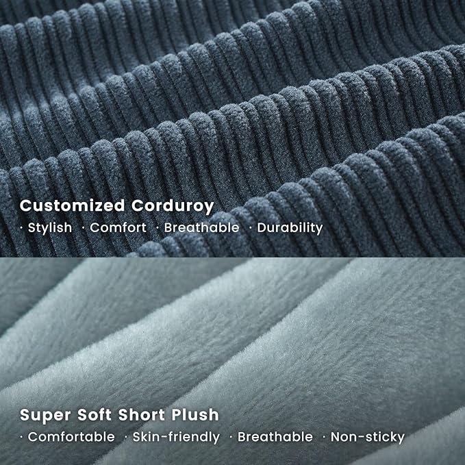 Miguel Orthopedic Dog Beds for Large Dogs, Memory Foam Pet Bed Washable Removable Cover, Calming Puppy Bed with Sides, Dog Couch Comfort Sofa, Egg Foam Support, Non-Slip Bottom, Blue 36 inches