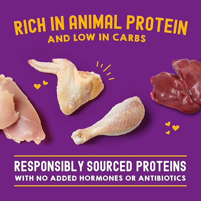 Stella & Chewy’s Carnivore Cravings Savory Shreds Wet Cat Food Pouches – Grain Free, Protein Rich Meal, Topper or Treat – Chicken & Chicken Liver Recipe (2.8 Ounce Pouches, Case of 12)