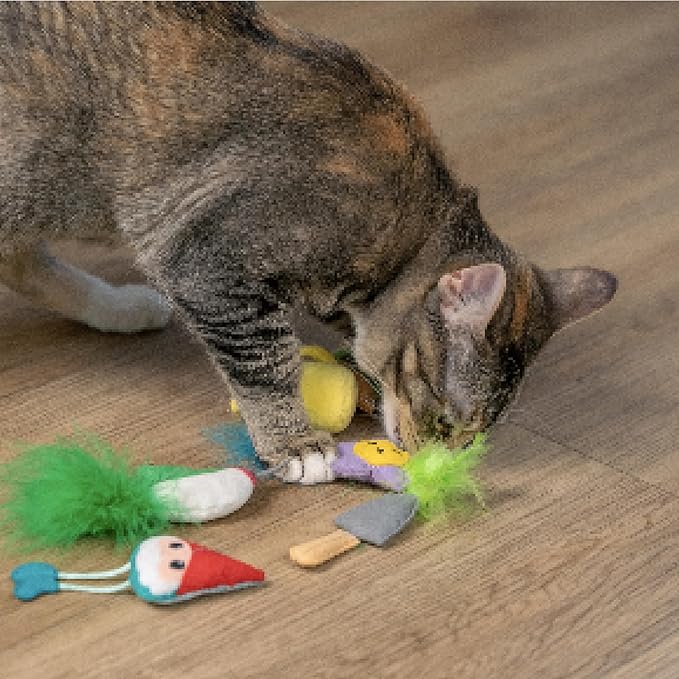 Catstages Garden Fur-Ends Plush Catnip Cat Toys - 6 Pack