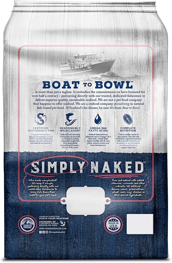 Wild Acadian Redfish Cat Food | No Chicken or Other Animal by-Products | Rich in Omega 3 & 6 Fatty Acids | Sustainably Sourced Wild Caught Fish | Made in The USA | 4lb Bag