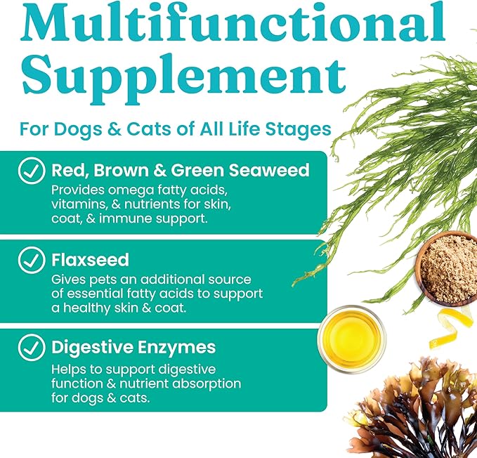 Solid Gold Vitamins and Supplements for Dogs and Cats - Soft Chews Multivitamin with Omega 3, Digestive Enzymes, 120 Count