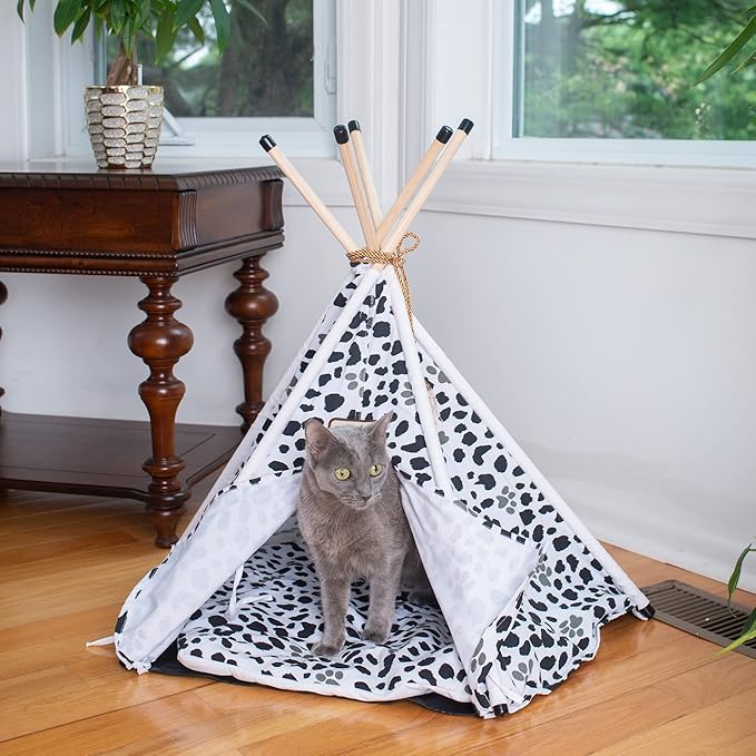 Armarkat C46 Cat Bed, One Size,white, black