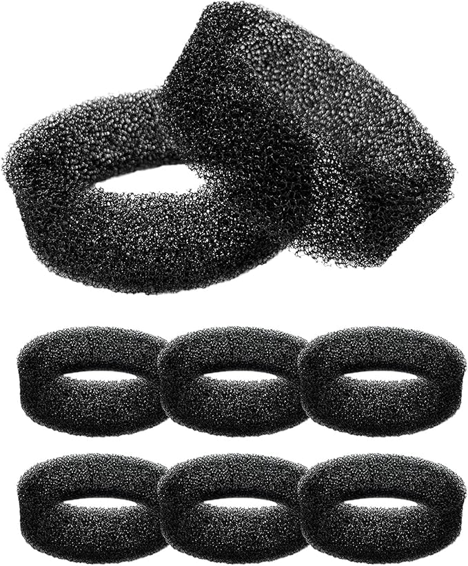 Official Tomxcute Cat Water Fountain Filters for 108oz/3.2L and 135oz/4.0L Adjustable Water Flow Pet Water Fountain, Ultra-Quiet Cat Water Fountain 8 Packs Filters & 8 Sponges Foam Filters
