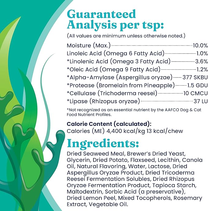 Solid Gold Vitamins and Supplements for Dogs and Cats - Soft Chews Multivitamin with Omega 3, Digestive Enzymes, 120 Count