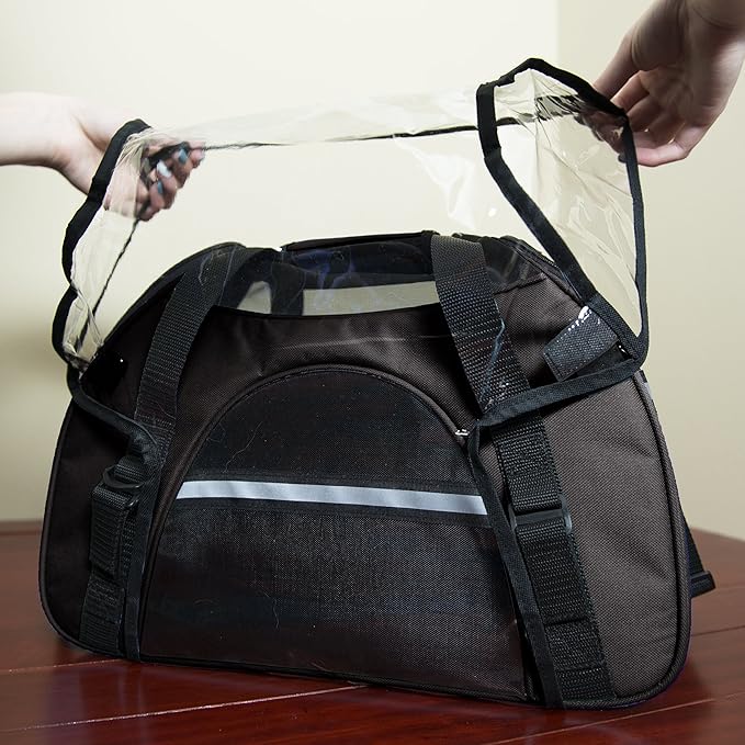 Furhaven Multipurpose Tote Bag Pet Carrier w/ Weather Guard - Black, Large