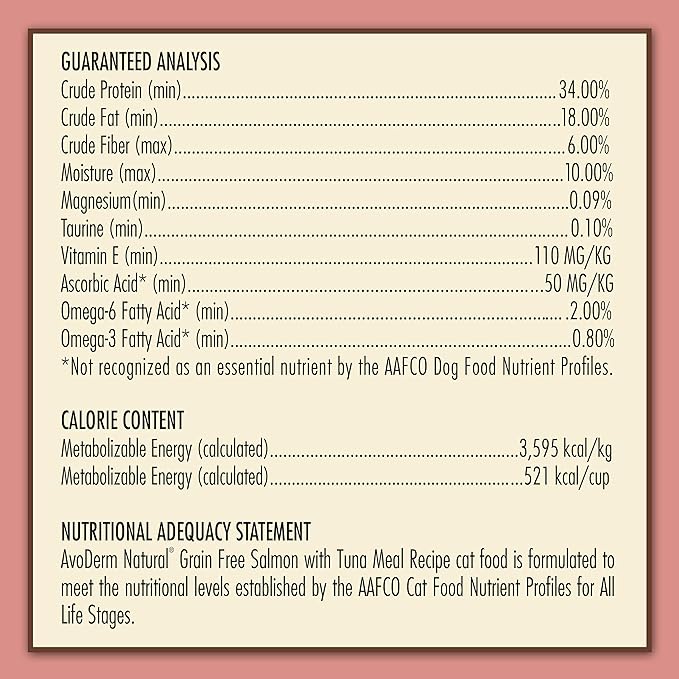 AvoDerm Natural Grain-Free Salmon & Tuna Dry Formula, 2.5 Pound Bag