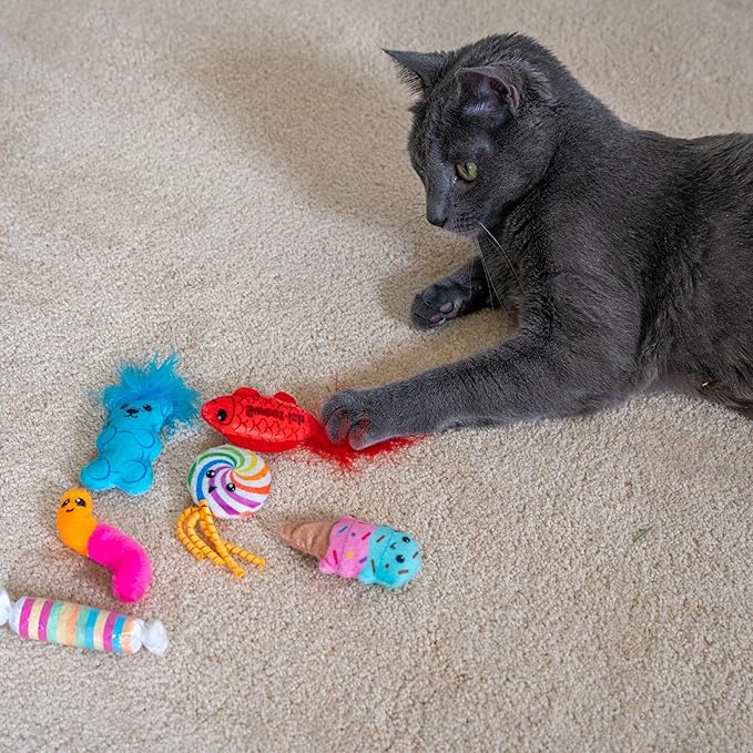 Catstages Kitty Sweet Treats Plush Catnip Cat Toys - 6 Pack