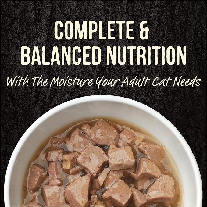 Merrick Backcountry Grain Free Gluten Free Premium High Protein Wet Cat Food, Chicken Recipe Cuts With Gravy - (Pack of 24) 3 oz. Pouches