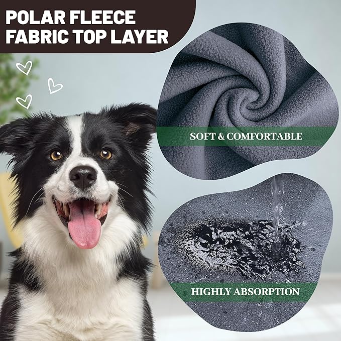 PatiencET Washable Pee Pads for Dogs, 48 x 65 Extra Large Reusable Puppy Pads