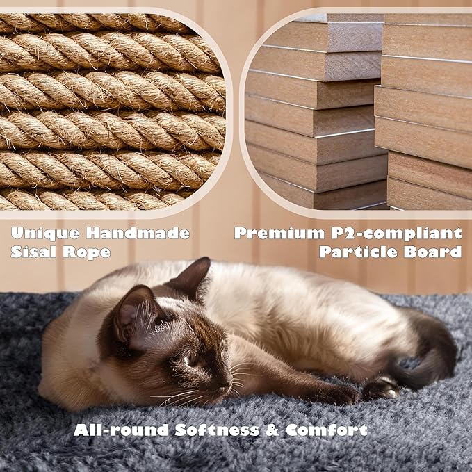 Yaheetech 54in Cat Tree Tower Condo Furniture Scratch Post for Kittens Pet House Play