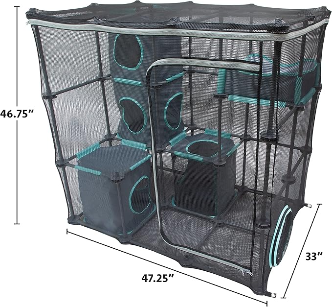 Kitty City Outdoor Catio Furniture and Play Kits for Cats, Outdoor Mega Kit