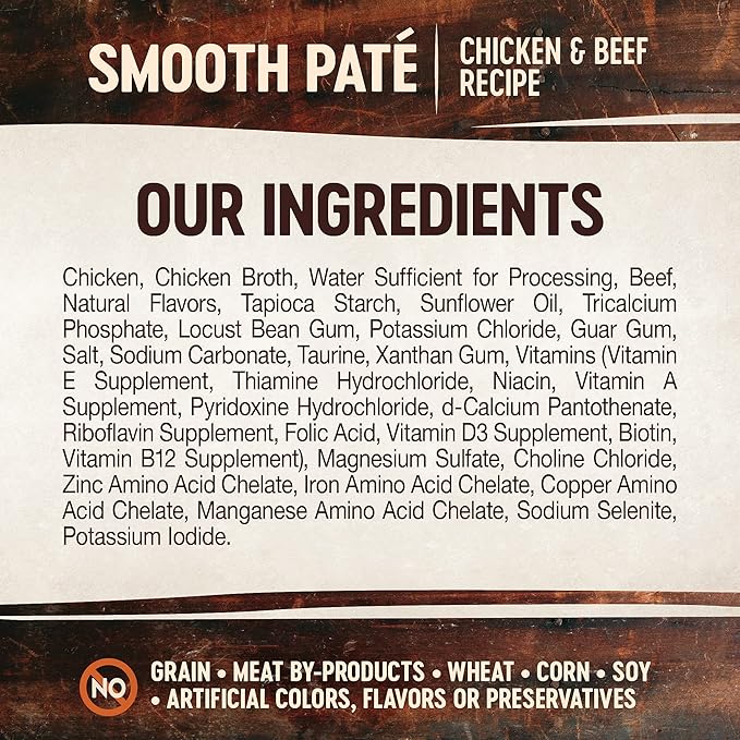 Wellness CORE Tiny Tasters Wet Cat Food, Complete & Balanced Natural Pet Food, Made with Real Meat, 1.75-Ounce Pouch, 12 Pack (Adult Cat, Chicken & Beef Pate)