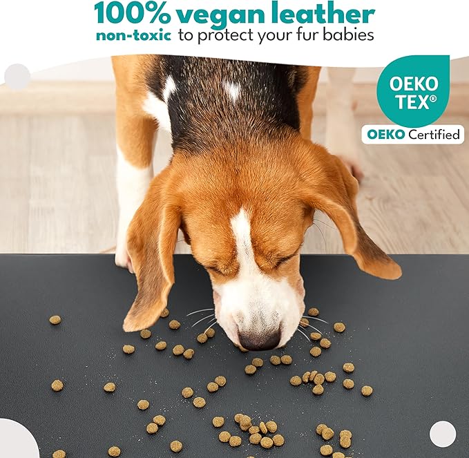 NALALAS Large Dog Mat for Food and Water, Cat Feeding Mat | Large Waterproof Dog Bowl Mat | Non-Slip Pet Food Mat for Floors | Dog Food Mats for Floors, Pet Mats for Food and Water | Easy to Clean