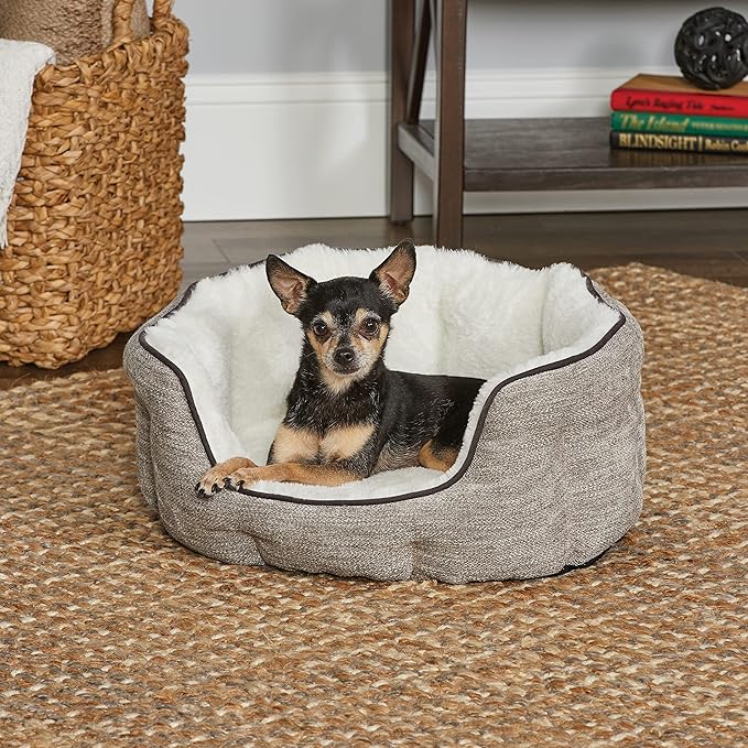 MidWest Homes for Pets Extra-Small QuietTime Deluxe Pet Bed- Taupe/Fur