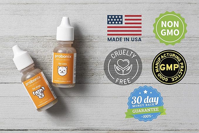 Humarian Probonix Dog Probiotic Drops - 8-Strain Probiotics for Dogs to Support Gut Health, Dental Health and More - 45 Billion CFUs - 30-Day Supply - Liver Flavor