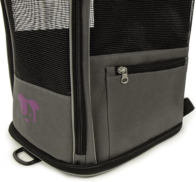 TrustyPup 2-in-1 Pet Backpack Travel Carrier, Airline Approved & Guaranteed On Board - Gray, Medium
