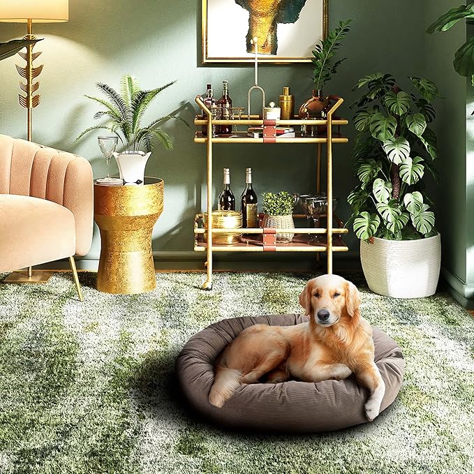 Max & Marlow Human Dog Bed Dog Couch Bed Washable Dog Bed Extra Large Size Dog Bed for Pets, Taupe, 40" L x 29" W x 9" Th