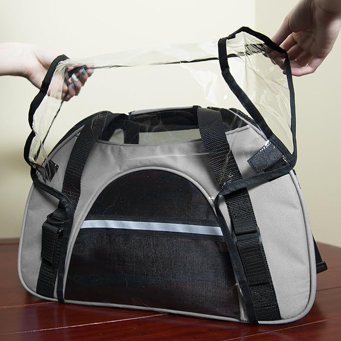 Furhaven Multipurpose Tote Bag Pet Carrier w/ Weather Guard - Gray, Large