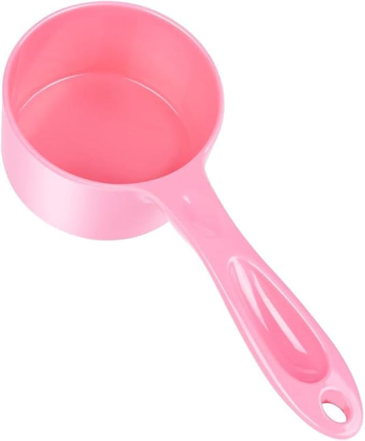 SUPERDESIGN 1/2 Cup Dog Food Scoop for Container Melamine Measuring Scoop for Dogs Cats Birds and Rabbits Pet Food Feeding Scoop Dishwasher Safe - Baby Pink