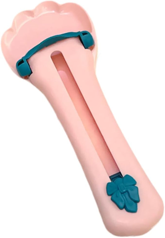 Cat Claw Shaped Cat Strip Squeeze Spoon, Delectables Lickable Cat Treats Spoon, Wet Treat Cat Feeder Spoon Treat Squeeze Spoon for Lickable Wet Cat Treats Liquid Snack Feeding (Pink)