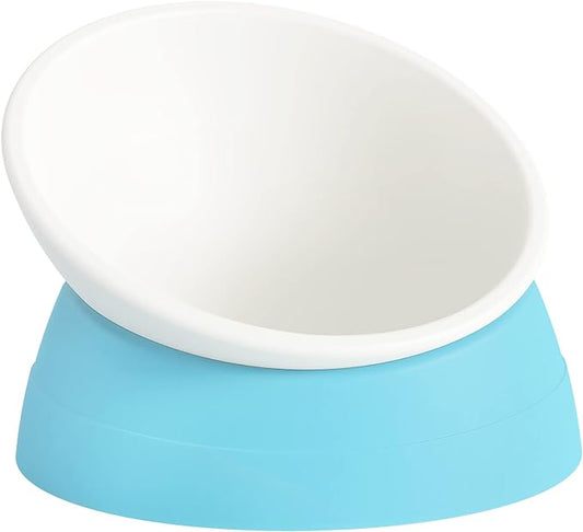 Cat Bowls Elevated Cat Food Bowl Adjustable Cat Dish Anti-Slip and Anti-Noise Raised Cat Bowl Protecting Pet’s Spine Thickened Plastic Bowl Suitable for Indoor Cats, 17 Oz