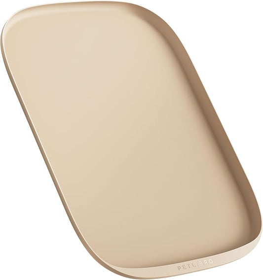 PETLIBRO Cat Food Mat Safety Silicone Dog Food Mat for Feeder Fountain Waterproof Dog Bowl Mats Raised Edge Spill Protection Floor, Cove Feeding Pet Mat(for PLAF109 PLAF301, Granary Dual Tray Feeder)