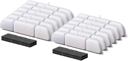 DownyPaws 12 Packs Replacement Filters for Battery Operated Cat Water Fountain DPWFP6 Fursink, 6 Months Set of Replacement Filters