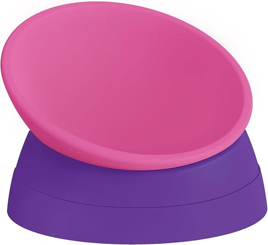 Cat Bowls Elevated Cat Food Bowl Adjustable Cat Dish Anti-Slip and Anti-Noise Raised Cat Bowl Protecting Pet’s Spine Thickened Plastic Bowl Suitable for Indoor Cats, 17 Oz