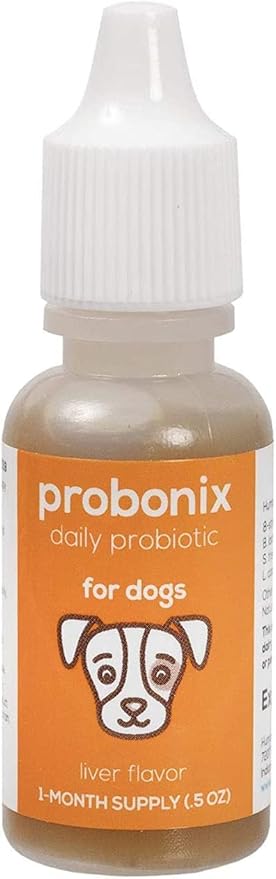 Humarian Probonix Dog Probiotic Drops - 8-Strain Probiotics for Dogs to Support Gut Health, Dental Health and More - 45 Billion CFUs - 30-Day Supply - Liver Flavor