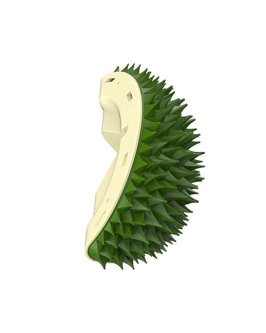 1PCS Cat Self Groomer Cat Dog Corner Hair Self Groomer Durian Shape Massage Brush Scratcher Combs Grooming Self-Adhesive Wall Corner Scratcher Pet Indoor Grooming Supply Scratch Massager Tool,Green