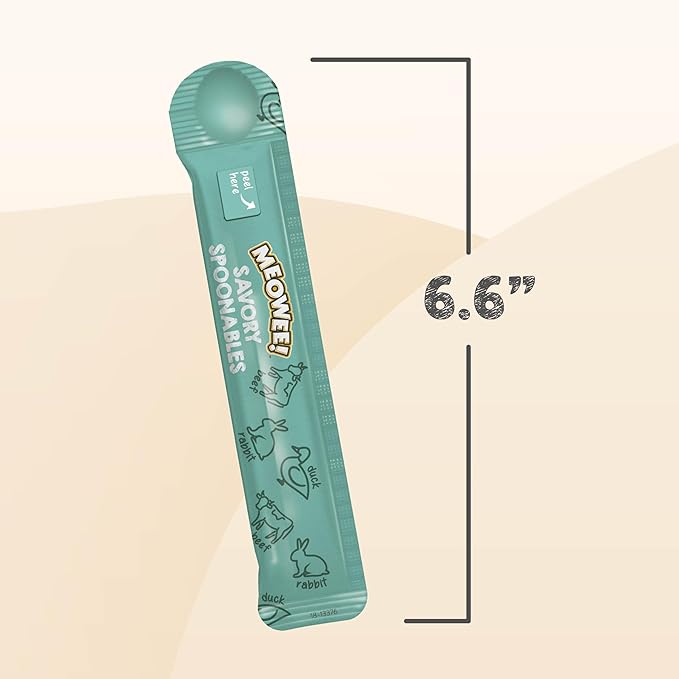 Savory Spoonables with Real Duck, Beef and Rabbit for Cats, 4 Count, Treat Your Cat to Triple Flavor Squeezable Lickable Wet Treats with Built-in Spoon for Less Mess