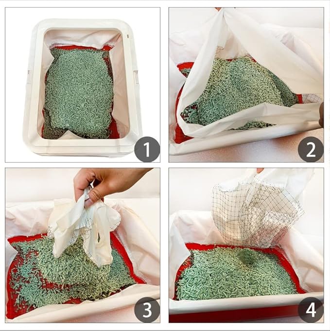 10Pcs Cat Litter Box, Liners Super Strong Cat Sand Sifter Bag Puppy Kitty Kitten Pan Liner Reusable Cat Litter Tray Sifter Bag