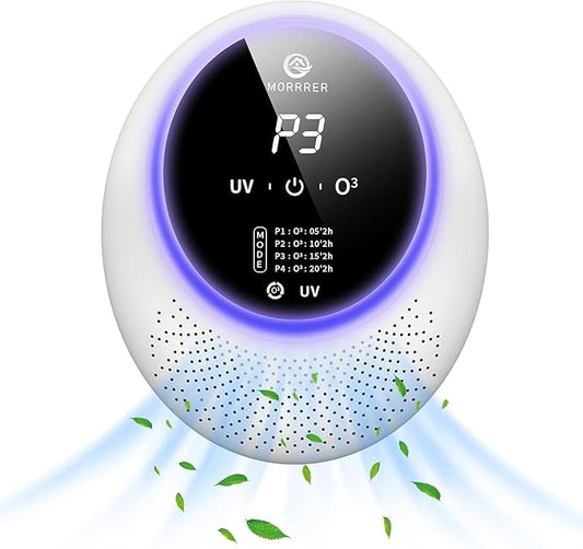Ozone Machine Odor Removal for Home & Pets, Portable Pets Poof Odor Eliminator with 10,000mAh Battery, White