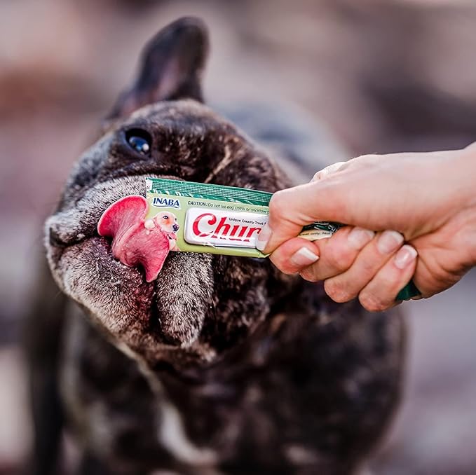 INABA Churu Meal Topper for Dogs, Complete & Balanced, Creamy, Lickable Purée Dog Food Toppers, 1.69 Ounce Tube, 3 Tubes (3 per Pack), Tuna with Beef Recipe